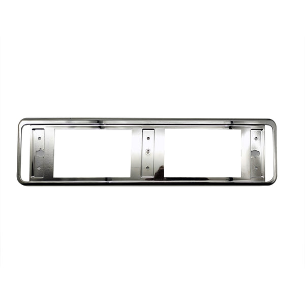 UK Style Plastic License Number Plate Frame For Cars Design B Chrome - Each