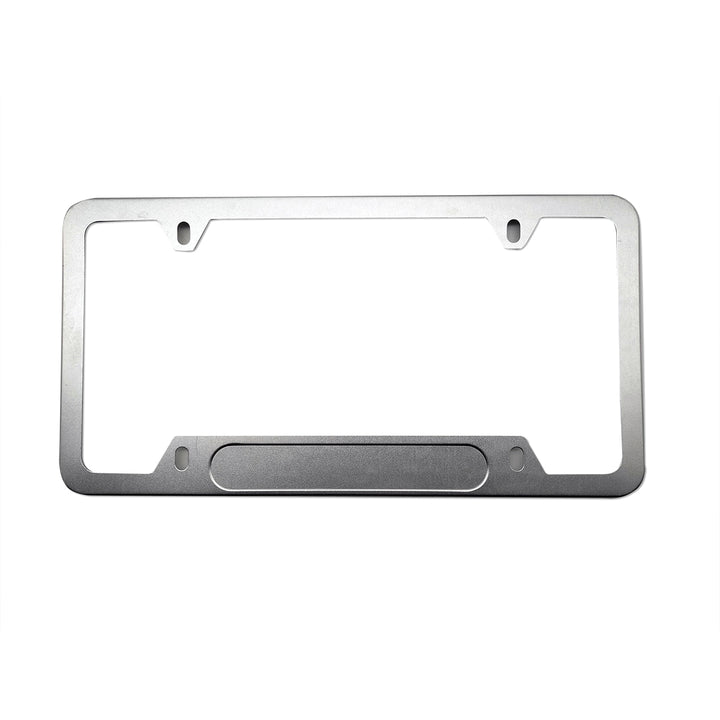 Metal License Number Plate Frame For Cars Silver - Each