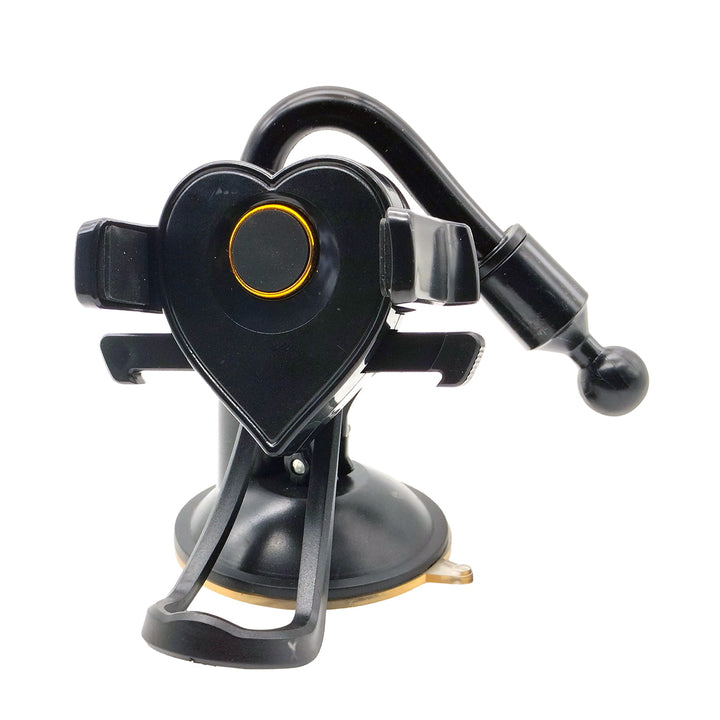 Rcozy Heart Shape Mobile Holder - Black Golden 1813F