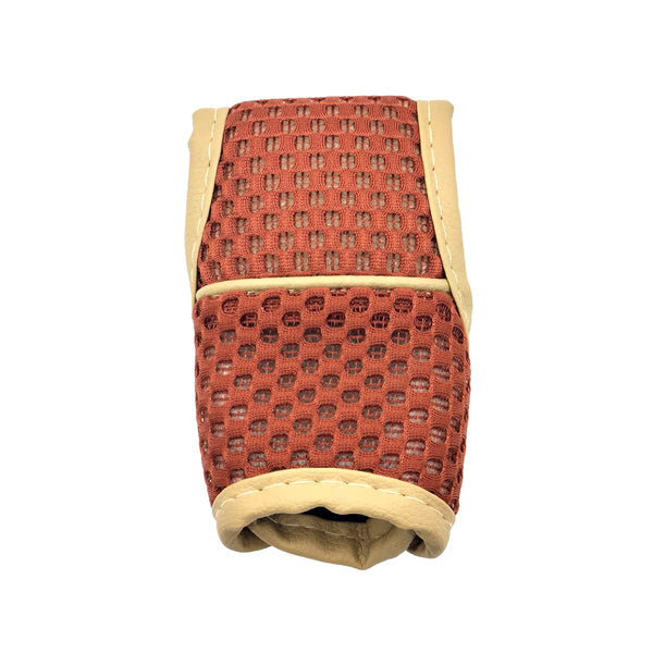 Auto Mesh Fabric Gear Shift Knob Cover Rust Beige