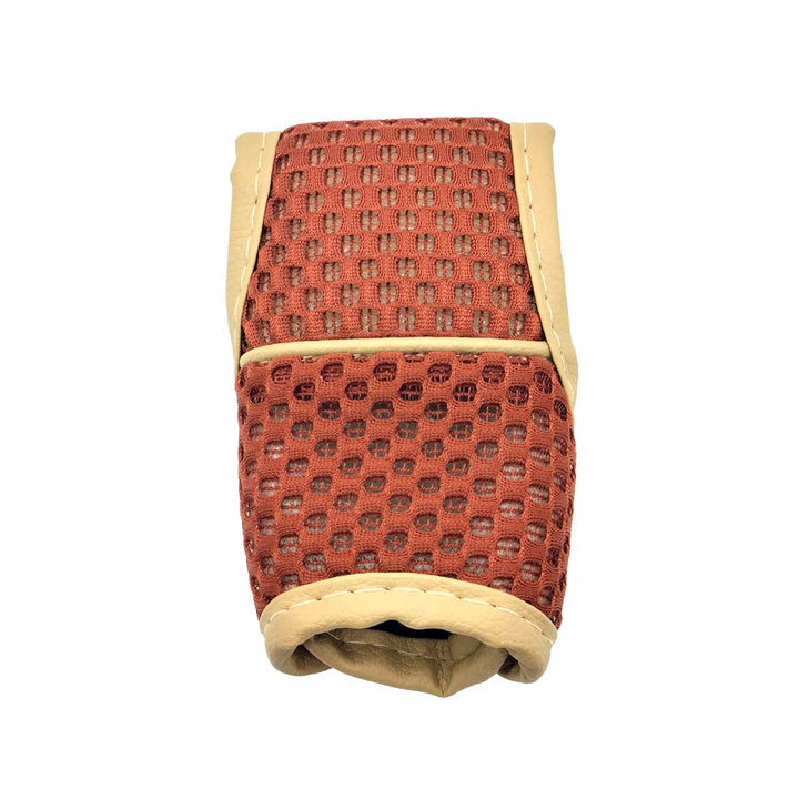 Auto Mesh Fabric Gear Shift Knob Cover Rust Beige