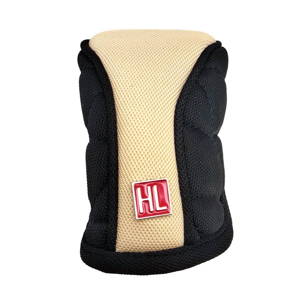 Hl Nylon Manual Gear Shift Knob Cover - Beige With Black