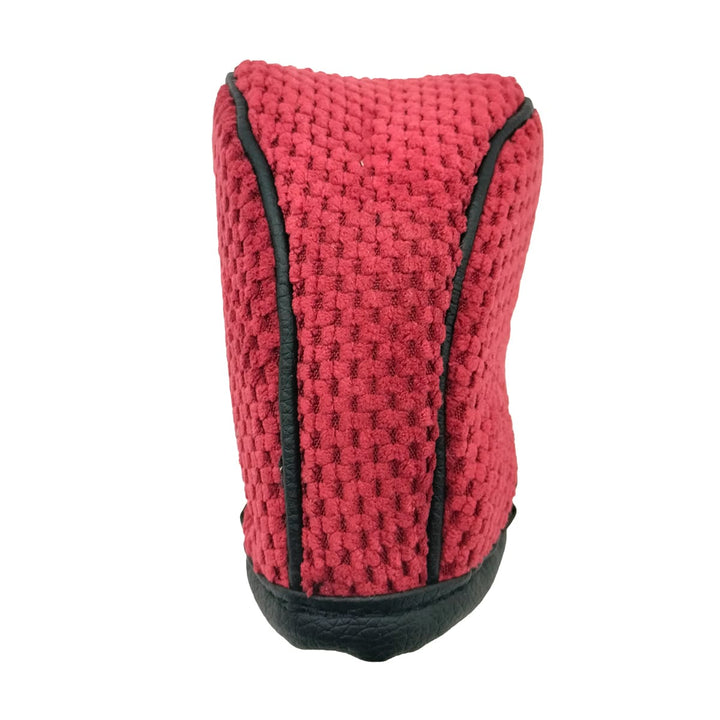 Knit Fabric Manual Gear Shift Knob Cover - Red With Black