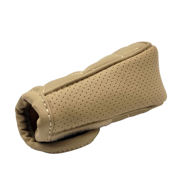 PU Leather With Magic Manual Gear Shift Knob Cover - Beige