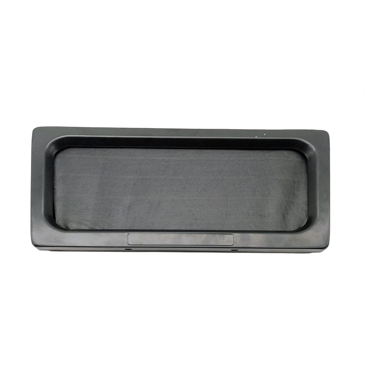 Metal Car Roller Shutter License Plate Frame with Curtain - Black