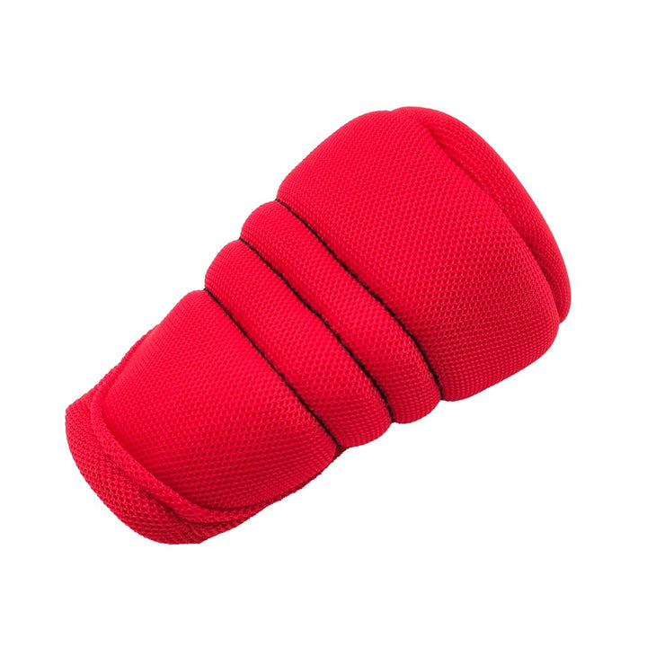 Nylon Fabric With Zip Manual Gear Shift Knob Cover Thread - Red With Black