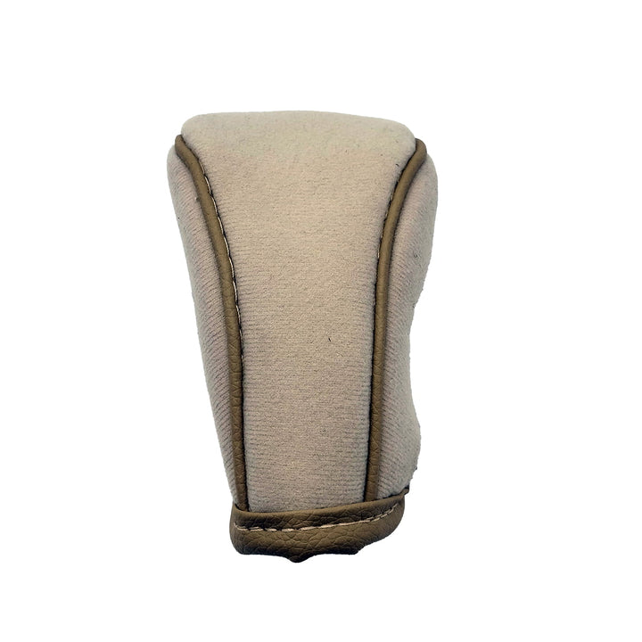 Fleece Fabric With Zip Manual Gear Shift Knob Cover - Beige