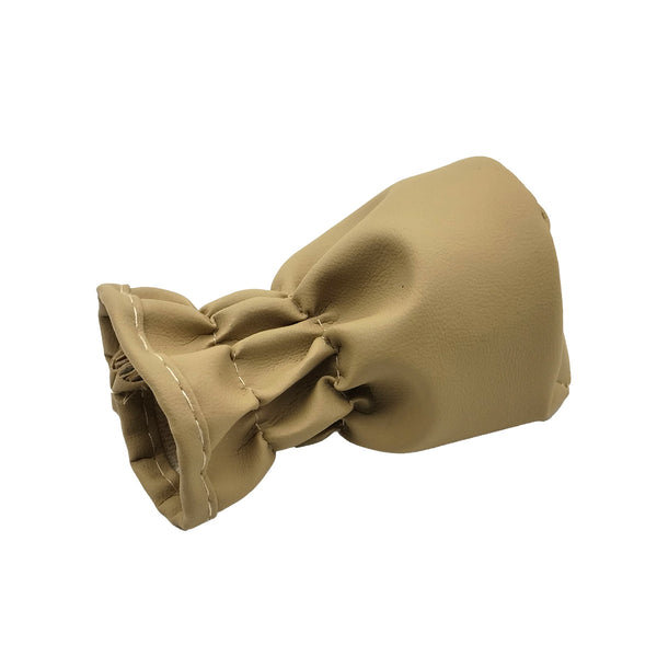 Leather Manual Gear Shift Knob Cover - Beige