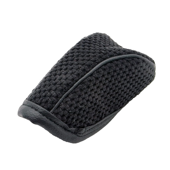 Knit Fabric With Zip Manual Gear Shift Knob Cover Black