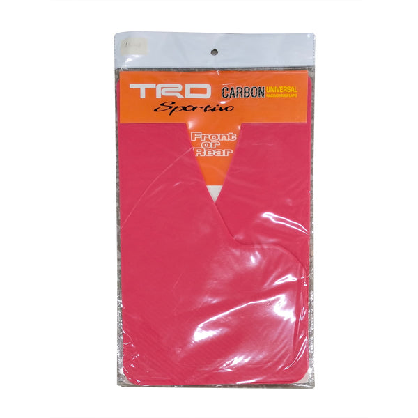 TRD Sportio Carbon Fiber Universal Racing Mud Flaps 2 pcs - Red 