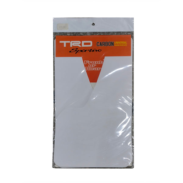 TRD Sportio Carbon Fiber Universal Racing Mud Flaps 2 Pcs - White