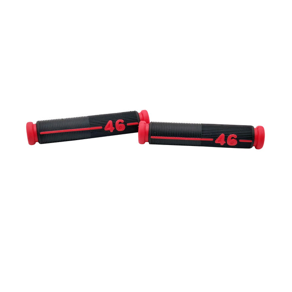 46 Rubber Motorcycle Bike Front Brake And Clutch Lever Grips Pair - Black Red