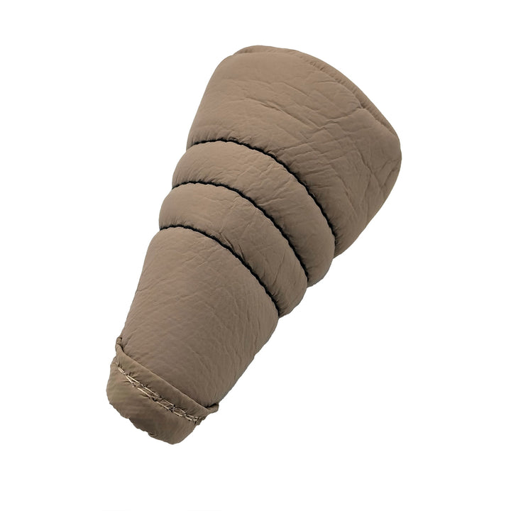 Leather With Zip Manual Gear Shift Knob Cover Thunder - Beige