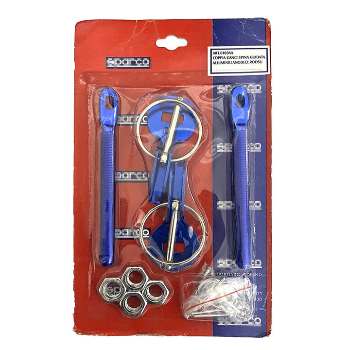 SPC Mild Steel Bonnet Hood Pin Lock Car - Blue