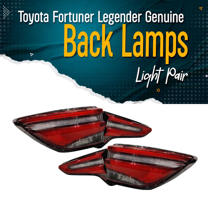 Toyota Fortuner Legender Genuine Back Lamps Light Pair - Model 2016-2021