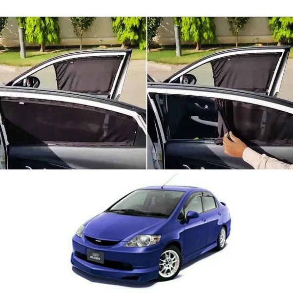 Honda City Retractable Curtains Custom Fit Sunshades- Model 2003-2008