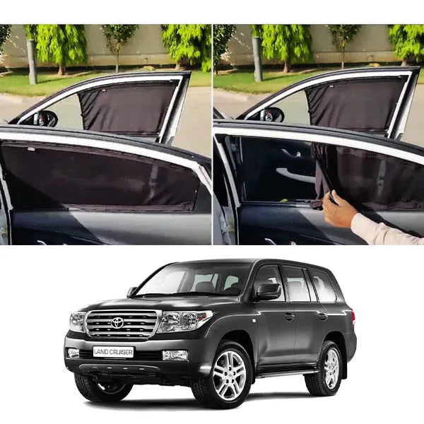 Toyota Land Cruiser FJ100 Retractable Curtains Custom Fit Sunshades- Model 1998-2007