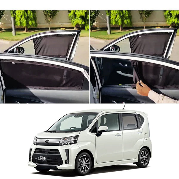 Daihatsu Move Retractable Curtains Custom Fit Sunshades - Model 2020-2024