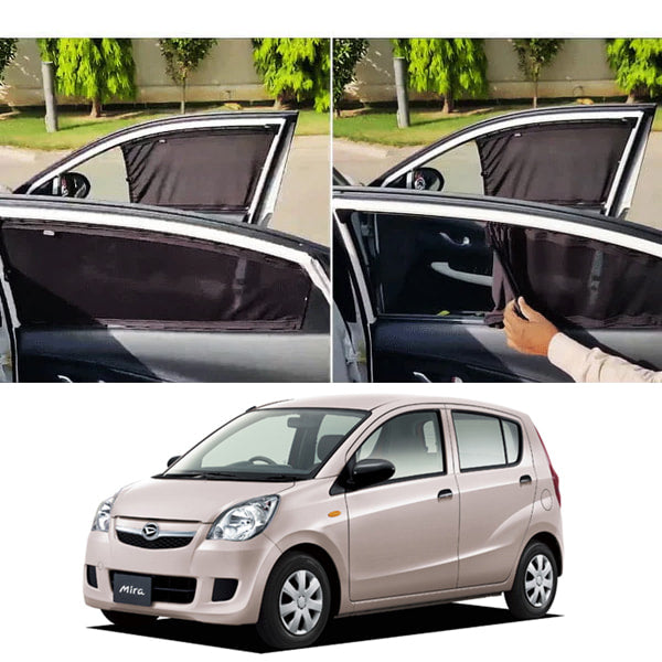 Daihatsu Mira Retractable Curtains Custom Fit Sunshades- Model 2022-2024