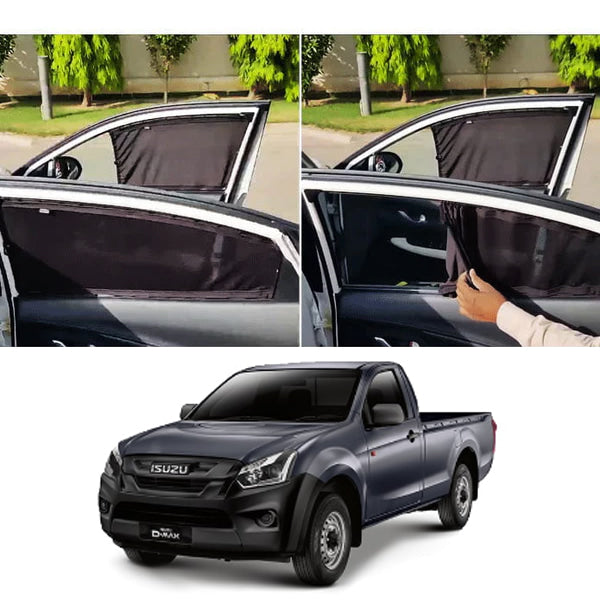 Isuzu D-Max Retractable Curtains Custom Fit Sunshades- Model 2020-2024