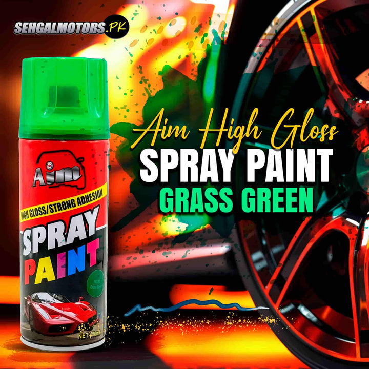 Aim High Gloss Spray Paint Grass Green