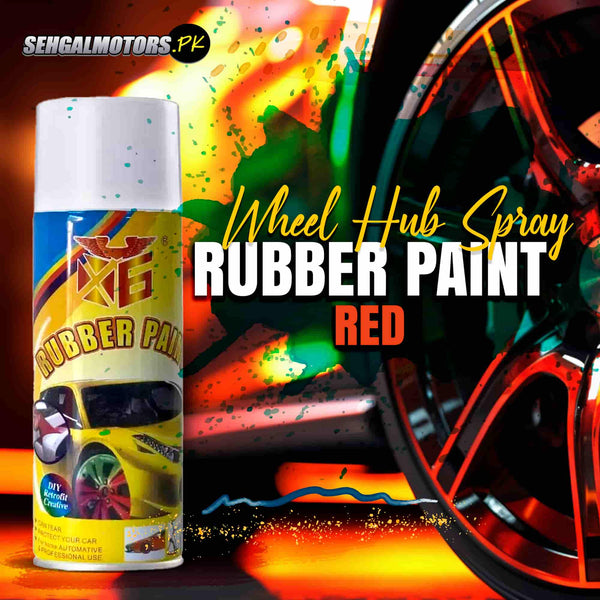 Wheel Hub Spray Rubber Paint - Red