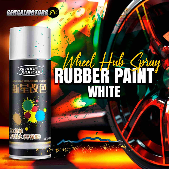 Wheel Hub Spray Rubber Paint - White