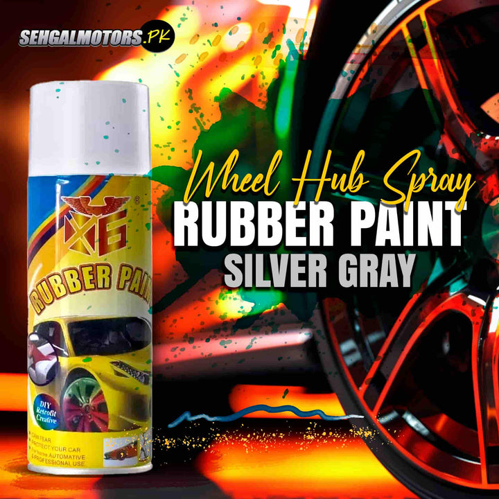 Wheel Hub Spray Rubber Paint - Silver Gray