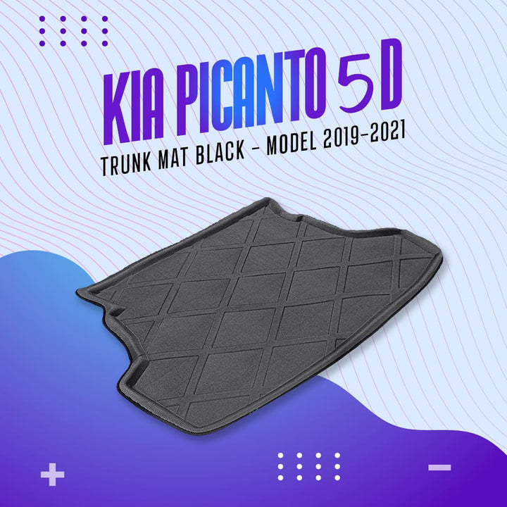 KIA Picanto 5D Trunk Mat Black - Model 2019-2024