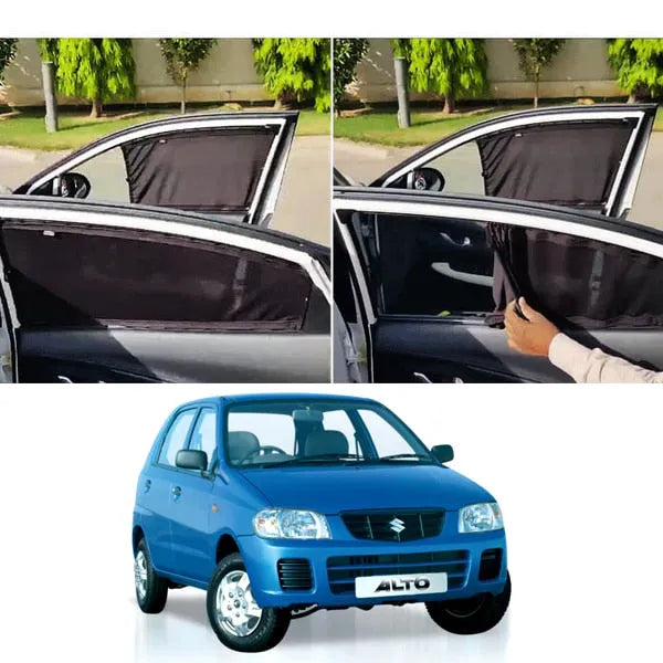 Suzuki Alto Retractable Curtains Custom Fit Sunshades - Model 2000-2017