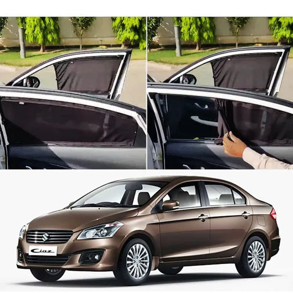 Suzuki Ciaz Retractable Curtains Custom Fit Sunshades - Model 2014-2019