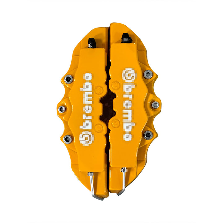 Brake Disk Caliper Pad Cover Pair Medium - Yellow