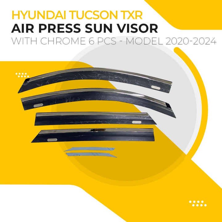 Hyundai Tucson TXR Air Press Sun Visor With Chrome 6 Pcs
