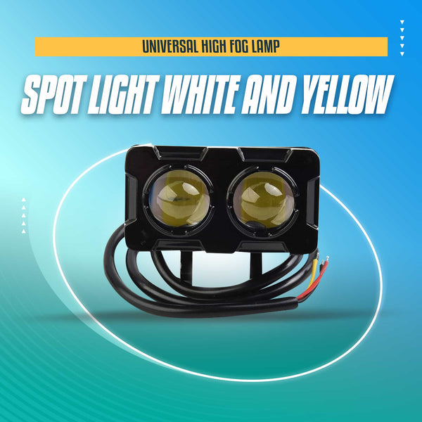 Universal High Fog Lamp Spot Light White And Yellow 10-80v