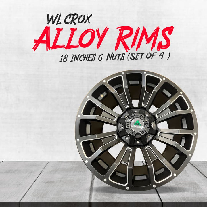 WL Crox  Alloy Rim 18 Inches 6 Nuts (Set Of 4 )