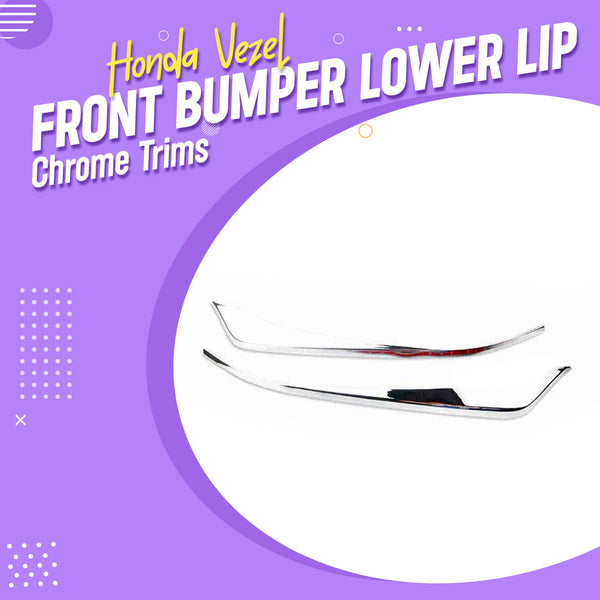 Honda Vezel Front Bumper Lower Lip Chrome Trims - Model 2013-2021