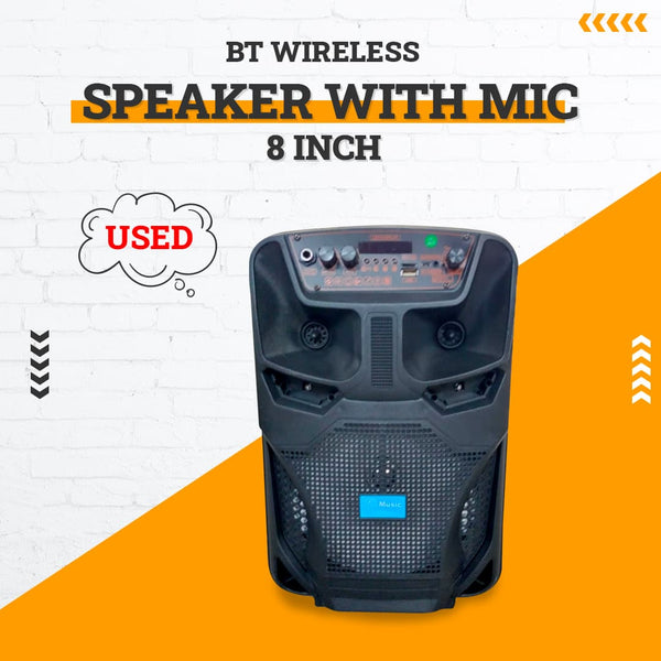 Used BT Wireless Speaker With Mic - 8 Inch