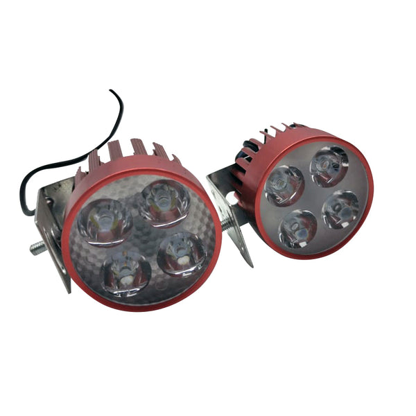 Bike 4 LED Spot Lights Pair White