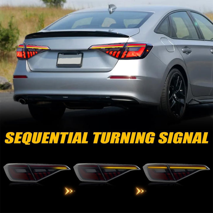 Honda Civic Sequential Back Lamps Light Smoke - Model 2022-2024