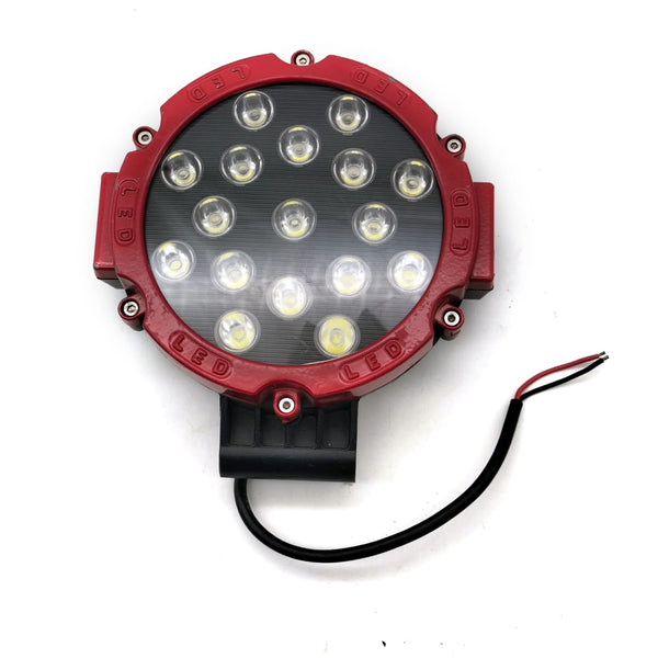 Heavy Duty 17 LED Spot Light Red Frame White