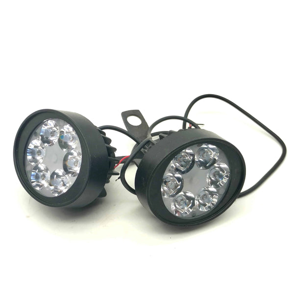 Motorcycle Oval Shape 6 Smd Mirror Lamp Light For Bike Pair