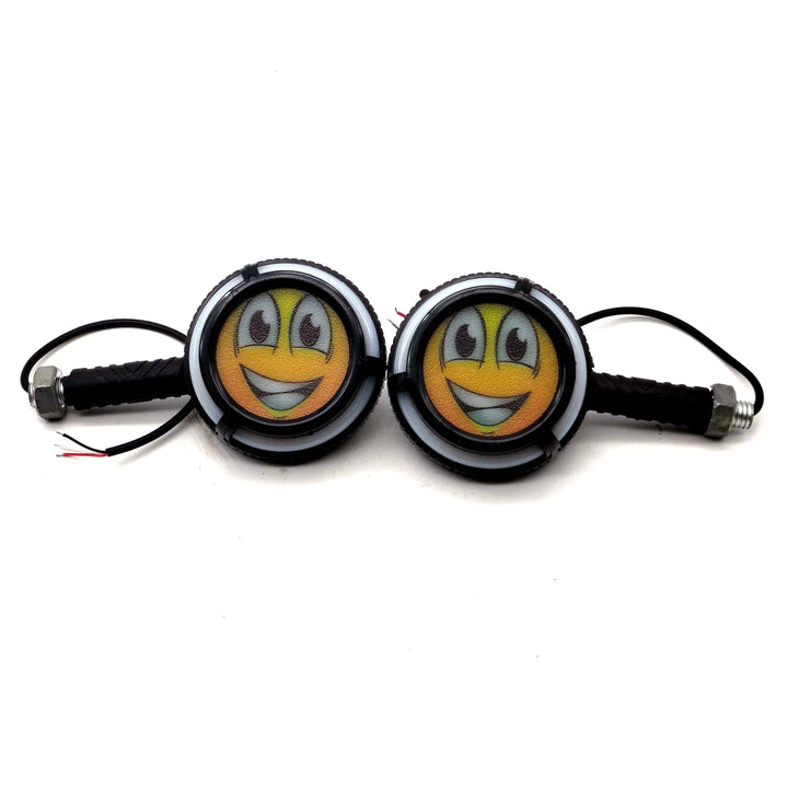 Smiley Style Bike Side Indicator Pair