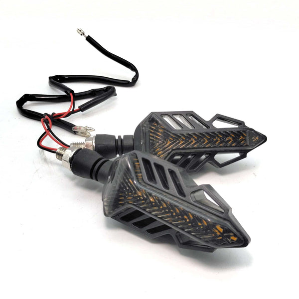 Bike LED Turn Signal Indicator Lights Smoke 12 V