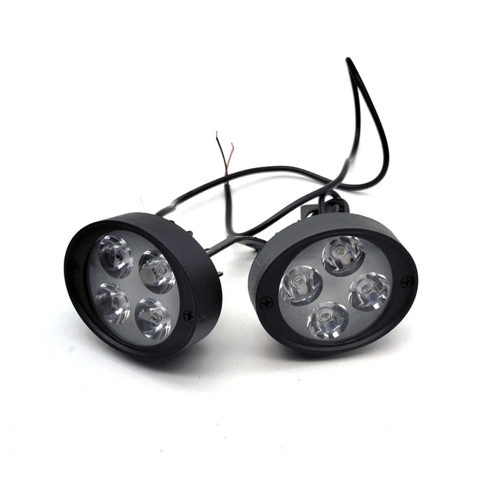 Bike handle 4 LED Oval Shape Spot Light White Pair