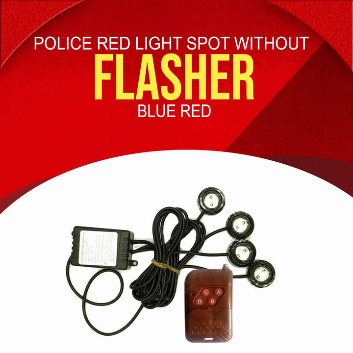 Police Red Light Spot Without Flasher With Remote Blue Red