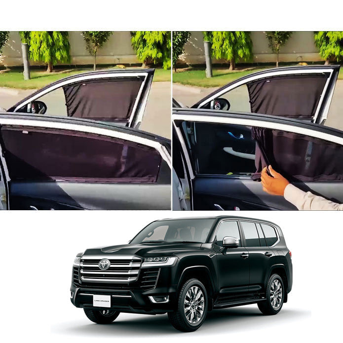 Toyota Land Cruiser LC300 Retractable Curtains Custom Fit Sunshades- Model 2022-2024