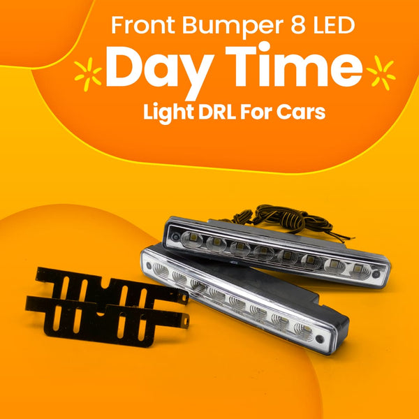 Front Bumper 8 LED Day Time Light DRL For Cars AC1998