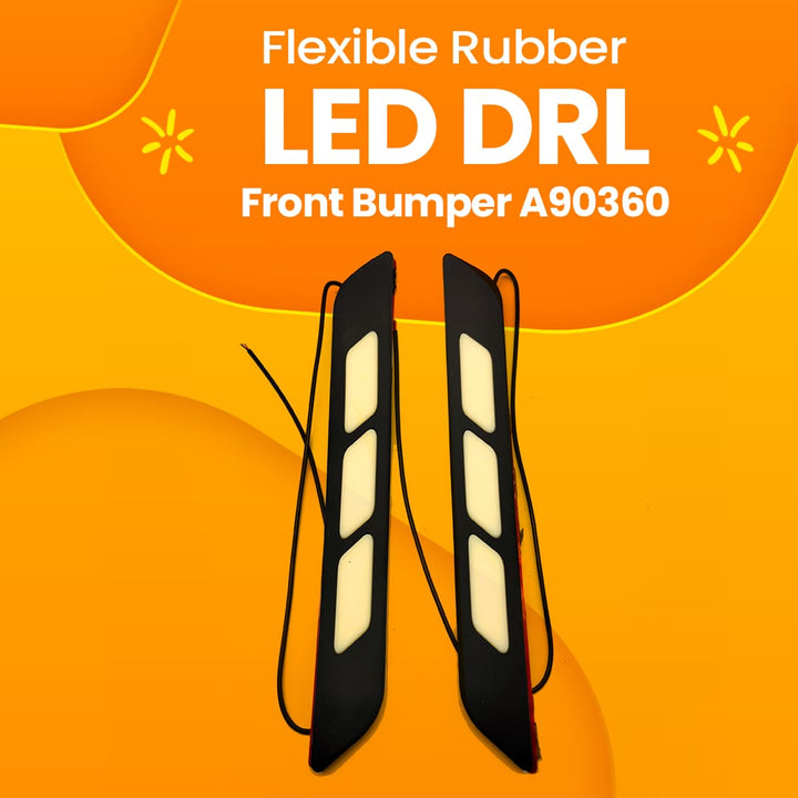 Flexible Rubber Front Bumper LED DRL A90360