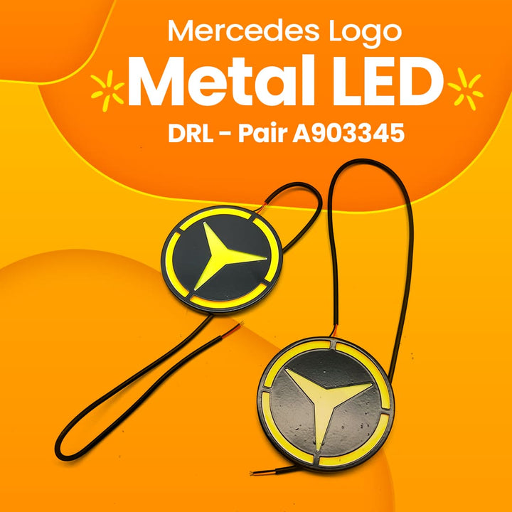 Mercedes Logo Metal LED DRL - Pair A903345