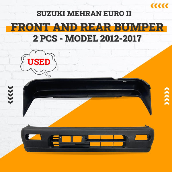 Used Suzuki Mehran Euro II Front and Rear Bumper 2 Pcs - Model 2012-2017